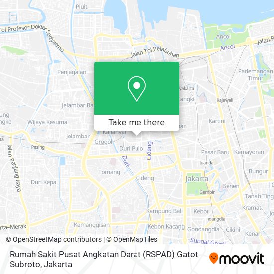 Rumah Sakit Pusat Angkatan Darat (RSPAD) Gatot Subroto map