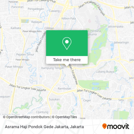 Asrama Haji Pondok Gede Jakarta map