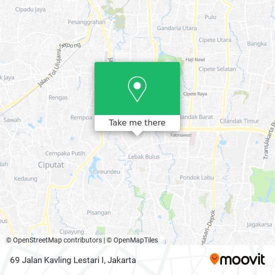 69 Jalan Kavling Lestari I map