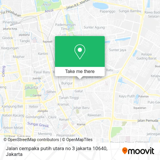 Jalan cempaka putih utara no 3 jakarta 10640 map