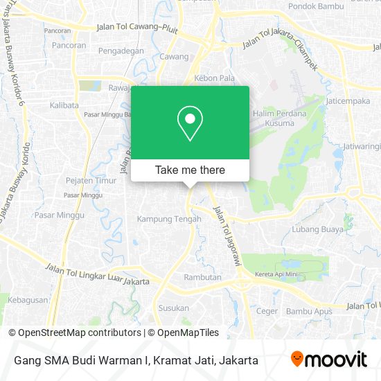 Gang SMA Budi Warman I, Kramat Jati map