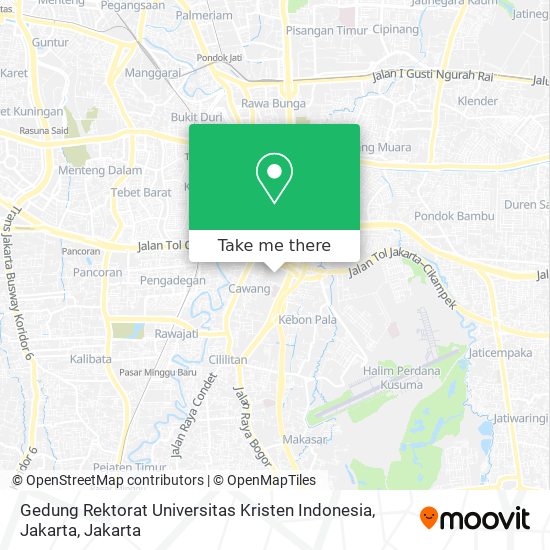 Gedung Rektorat Universitas Kristen Indonesia, Jakarta map