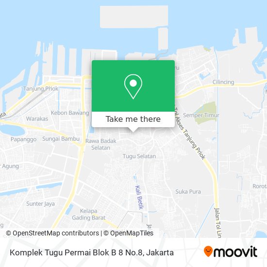 Komplek Tugu Permai Blok B 8 No.8 map