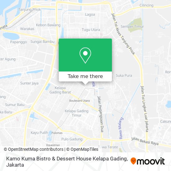 Kamo Kuma Bistro & Dessert House Kelapa Gading map