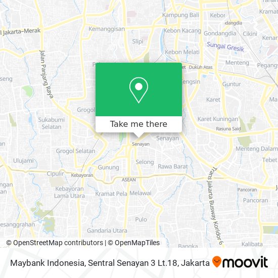 Maybank Indonesia, Sentral Senayan 3 Lt.18 map