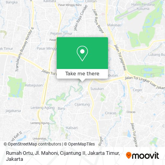 Rumah Ortu, Jl. Mahoni, Cijantung II, Jakarta Timur map