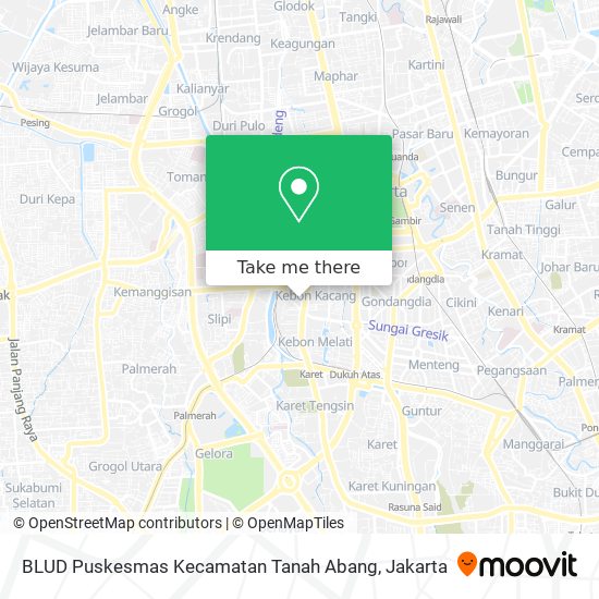 BLUD Puskesmas Kecamatan Tanah Abang map