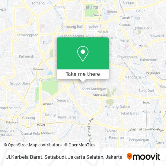 Jl.Karbela Barat, Setiabudi, Jakarta Selatan map