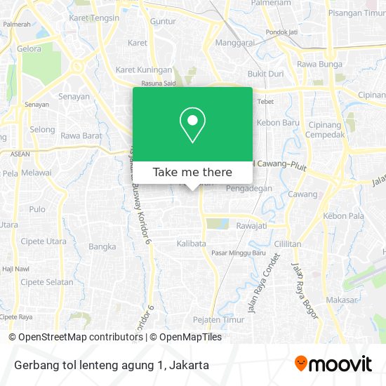 Gerbang tol lenteng agung 1 map