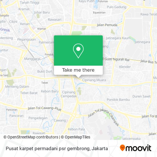 Pusat karpet permadani psr gembrong map