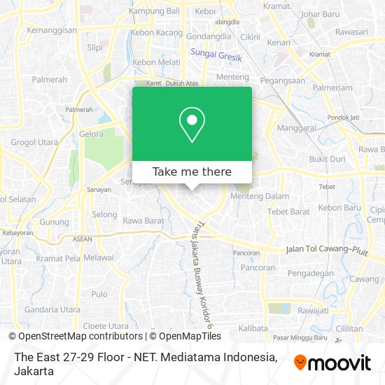 The East 27-29  Floor - NET. Mediatama Indonesia map