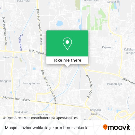 Masjid alazhar walikota jakarta timur map