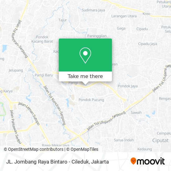 JL. Jombang Raya Bintaro - Cileduk map