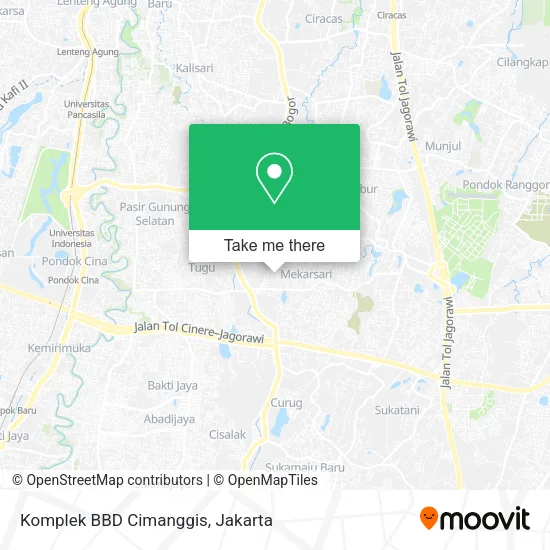 Komplek BBD Cimanggis map