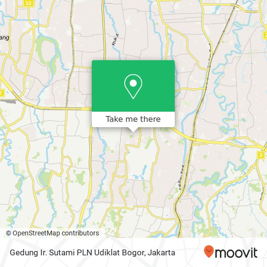 Gedung Ir. Sutami PLN Udiklat Bogor map