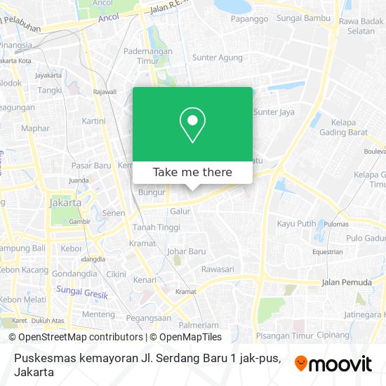 Puskesmas kemayoran Jl. Serdang Baru 1 jak-pus map