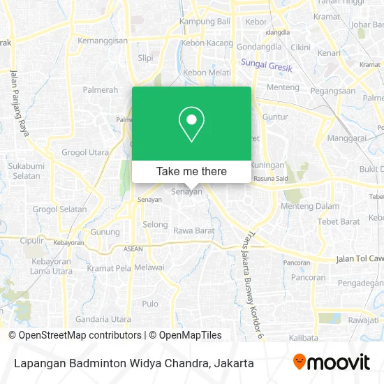 Lapangan Badminton Widya Chandra map