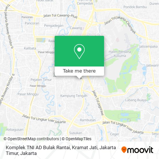 Komplek TNI AD Bulak Rantai, Kramat Jati, Jakarta Timur map