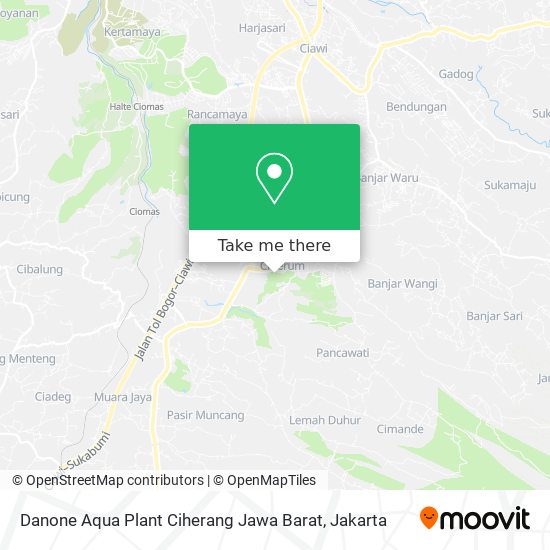 Danone Aqua Plant Ciherang Jawa Barat map