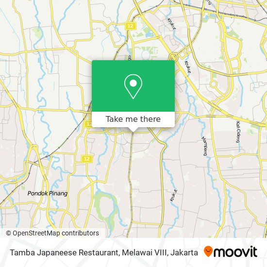 Tamba Japaneese Restaurant, Melawai VIII map