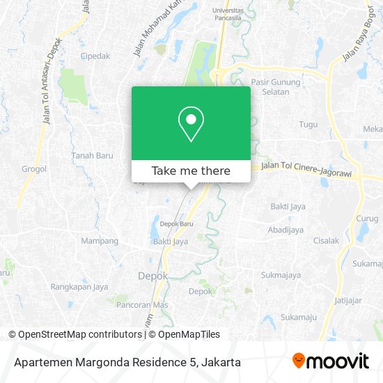 Apartemen Margonda Residence 5 map