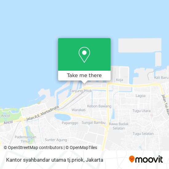 Kantor syahbandar utama tj.priok map