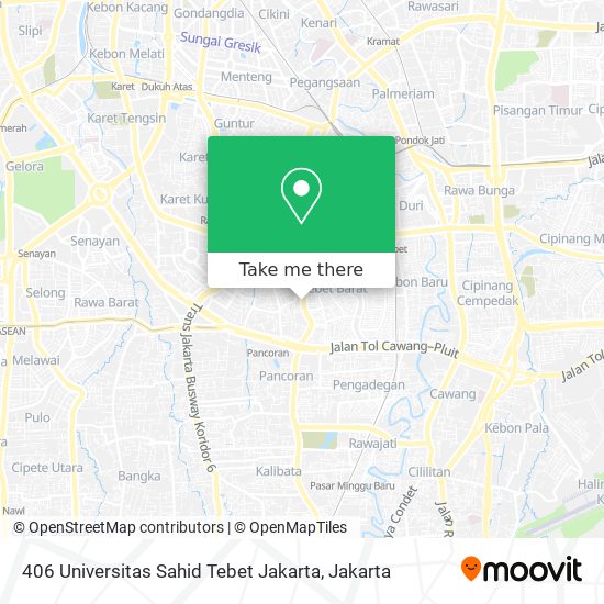 406 Universitas Sahid Tebet Jakarta map