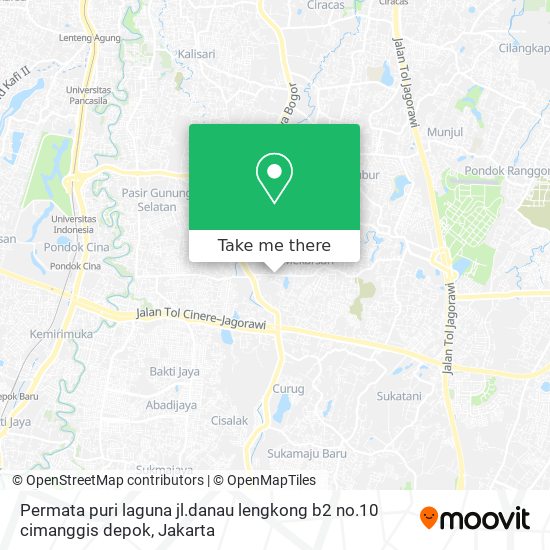 Permata puri laguna jl.danau lengkong b2 no.10 cimanggis depok map