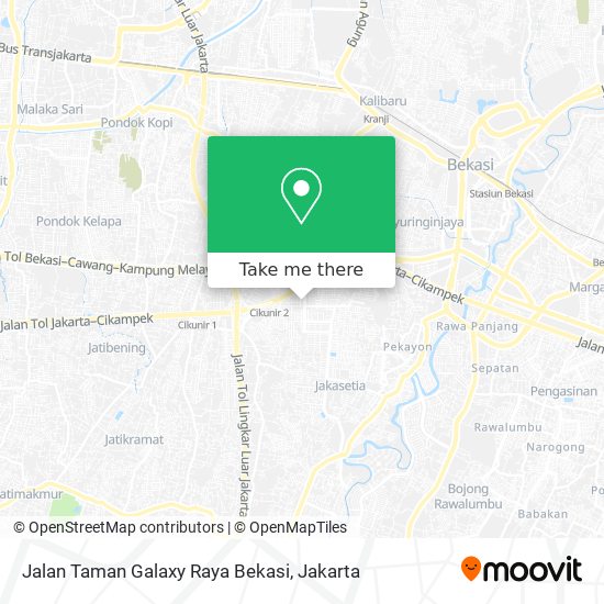 Jalan Taman Galaxy Raya Bekasi map