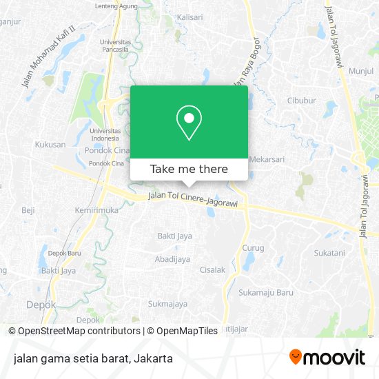 jalan gama setia barat map