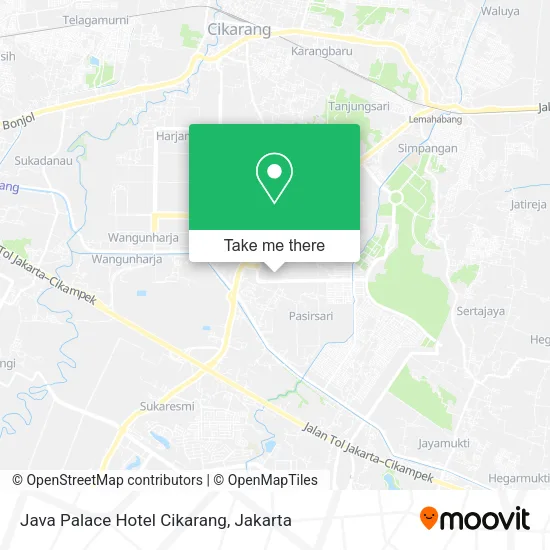 Java Palace Hotel Cikarang map