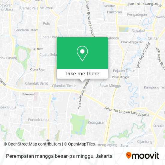 Perempatan mangga besar-ps minggu map
