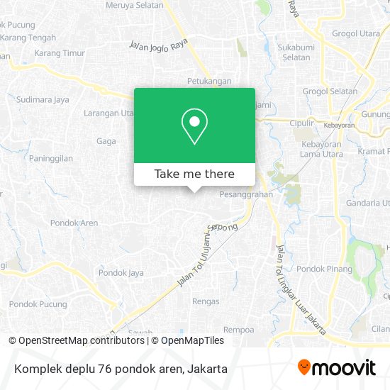 Komplek deplu 76 pondok aren map