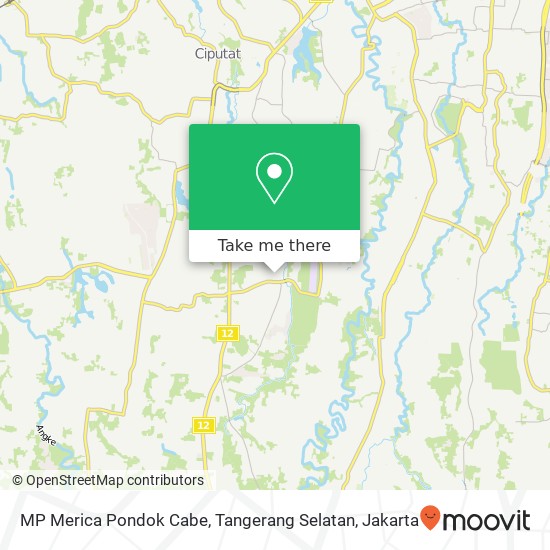 MP Merica Pondok Cabe, Tangerang Selatan map