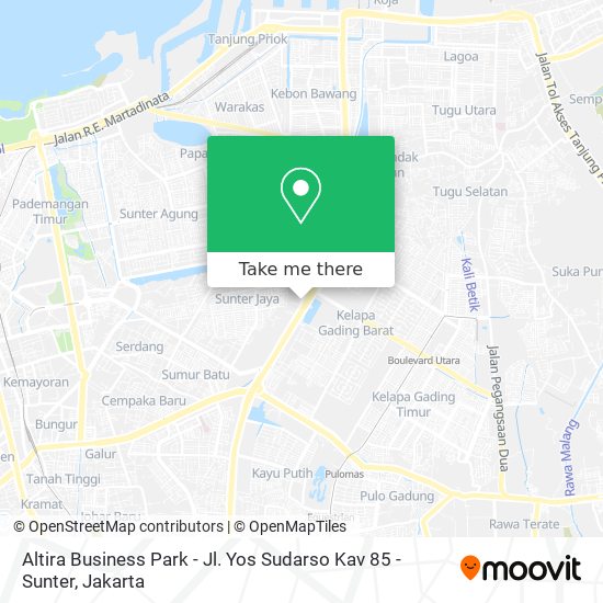 Altira Business Park - Jl. Yos Sudarso Kav 85 - Sunter map