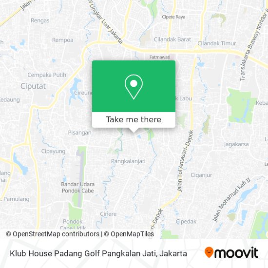 Klub House Padang Golf Pangkalan Jati map