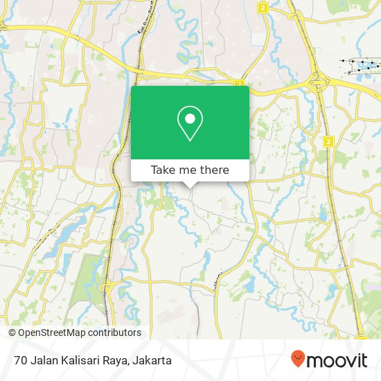 70 Jalan Kalisari Raya map