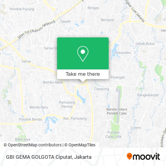 GBI GEMA GOLGOTA Ciputat map