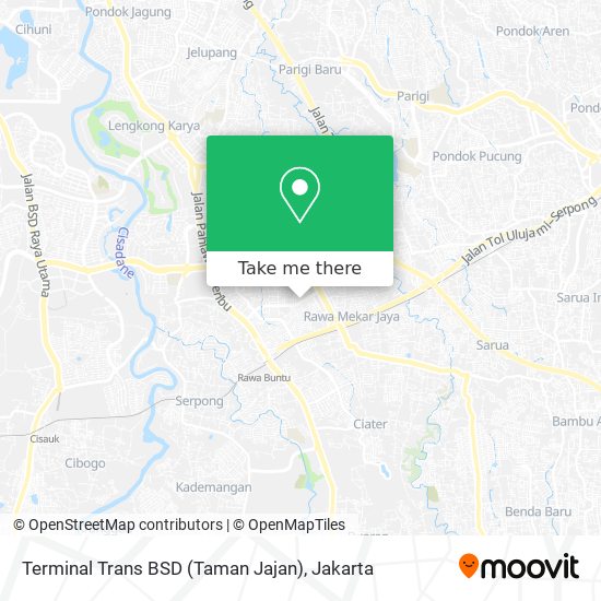 Terminal Trans BSD (Taman Jajan) map