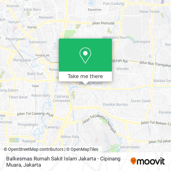 Balkesmas Rumah Sakit Islam Jakarta -  Cipinang Muara map