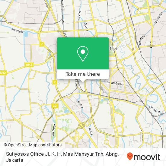 Sutiyoso's Office Jl. K. H. Mas Mansyur Tnh. Abng map