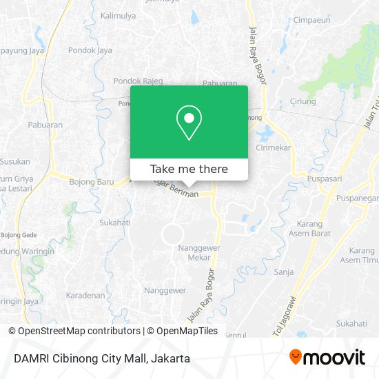 DAMRI Cibinong City Mall map