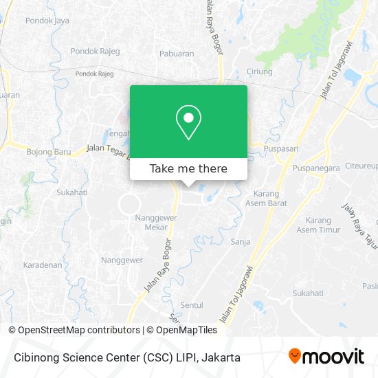 Cibinong Science Center (CSC) LIPI map