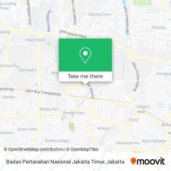 Badan Pertanahan Nasional Jakarta Timur map