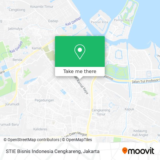 STIE Bisnis Indonesia Cengkareng map