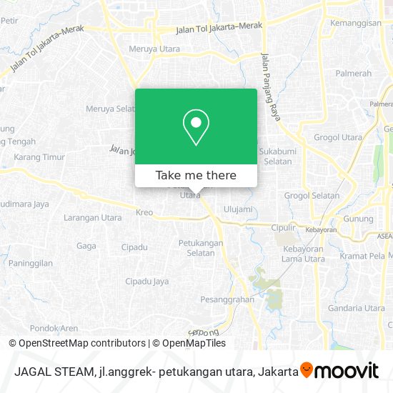 JAGAL STEAM, jl.anggrek- petukangan utara map