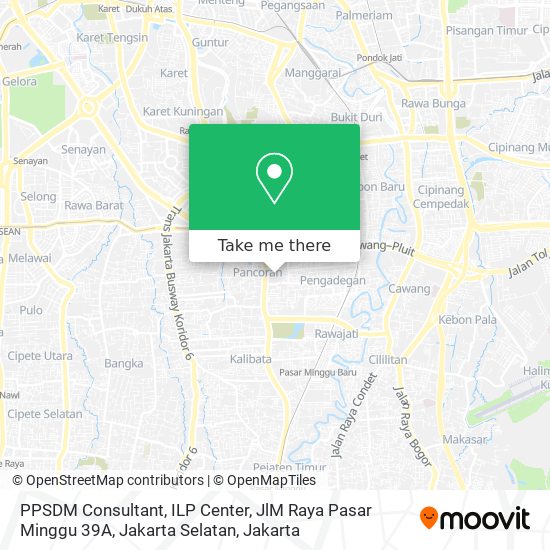 PPSDM Consultant, ILP Center, JlM Raya Pasar Minggu 39A, Jakarta Selatan map