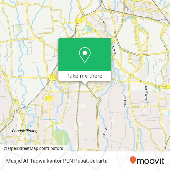 Masjid At-Taqwa kantor PLN Pusat map