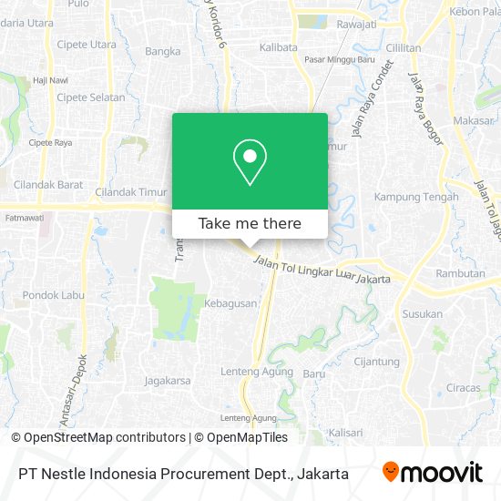 PT Nestle Indonesia Procurement Dept. map