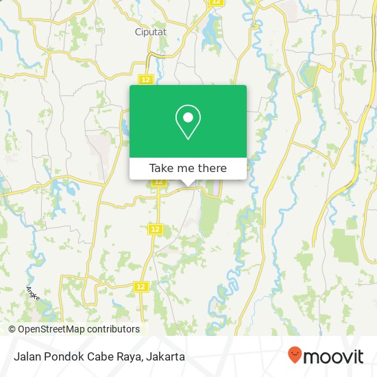 Jalan Pondok Cabe Raya map